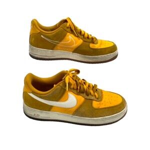 Nike Women Air Force 1 '07 SE First Use University Gold Low-Top Sneaker 11 Shoes